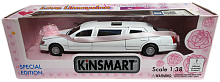 Машинка Kinsmart Lincoln Limousine 17,5 см, свадебная белая KT7001WW