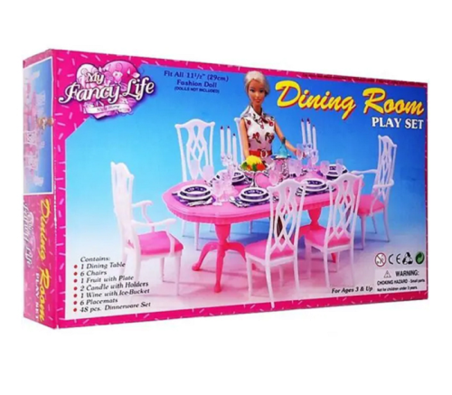 Игрушка Кукольная Мебель набор Gloria Столовая комната  9712 фото 2