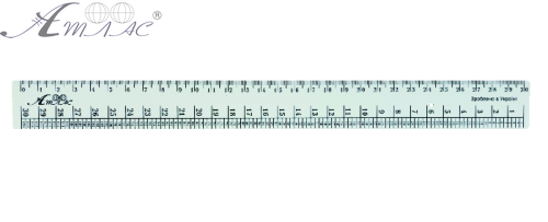 Линейка 30 см Закройщика снежно-белая в упаковке  AS-0609 фото 3