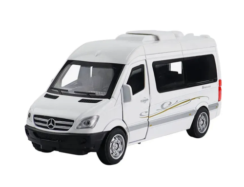 Машинка АвтоЕксперт Mercedes-Benz Sprinter белый двери свет звук 14 см  Т1788