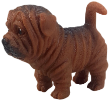 Іграшка Силіконова тягнучка собака шарпей 8 см  07150