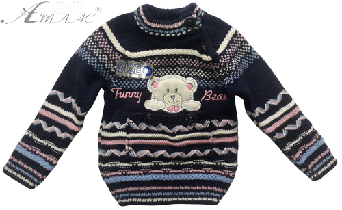 Свитер вязаный с мишкой Funny р.6,12,18 13197 Свитер вязаный с мишкой Funny р.6,12,18 13197