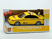 Машинка Такси 25см пластик свет звук в коробке  WY560C
