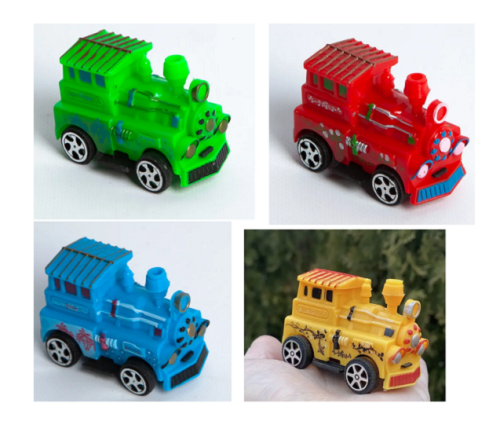 Игрушка Паровозики Набор из 4 штук 6 см в коробке  9503