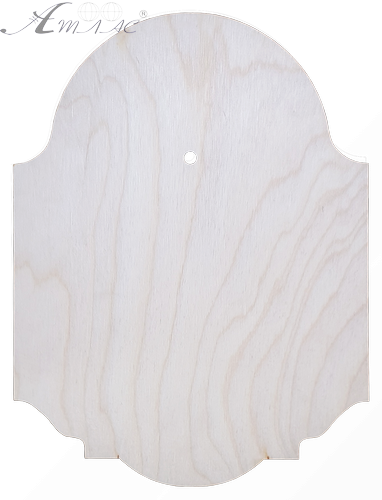 Основа для часов из фанеры 4 мм № 9 Фигурная с циферблатом сверху 25 x 33 см AS-4558, В-0171