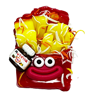 Шапочка вушанка для хлопчика підліткова, в'язана з хутром, сіра 13916