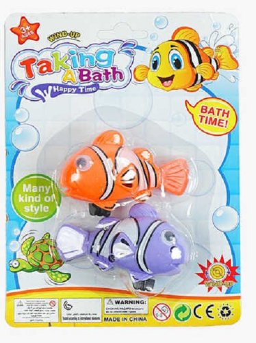 Игрушка для ванной Рыбки плавающая заводная в блистере  М0981