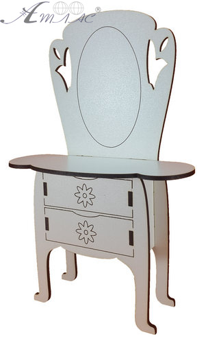Меблі для ляльок ростом 30 см - Дамський столик з МДФ AS-6020, М-2047