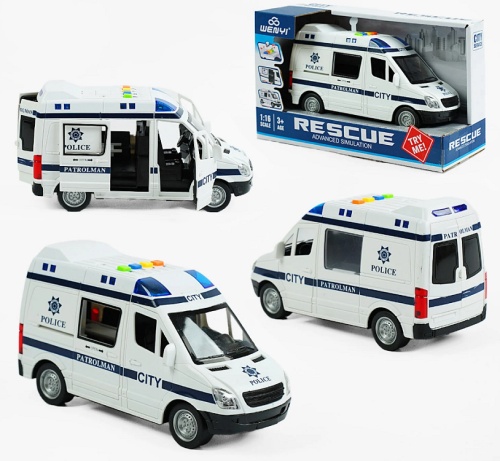 Игрушка Машинка Полиция 22см инерционная свет звук  WY590F фото 2