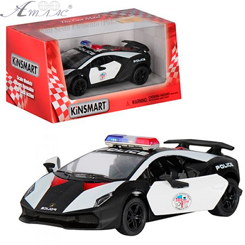 Машинка Kinsmart Lamborghini Sesto Elemento Police KT5359WP