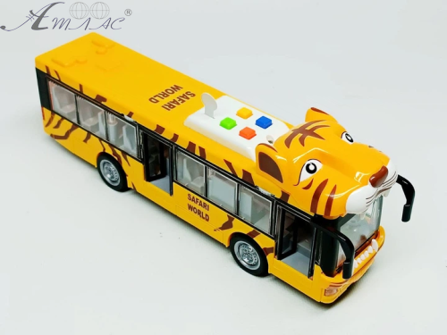 Іграшка Автобус Animal Bus жовтий 28см  WY917A фото 2