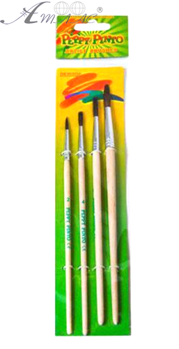 Набор кистей Пони + Щетина 4шт Peppy Pinto № 2,4,6,10 06612 Набор кистей Пони + Щетина 4шт Peppy Pinto № 2,4,6,10 06612