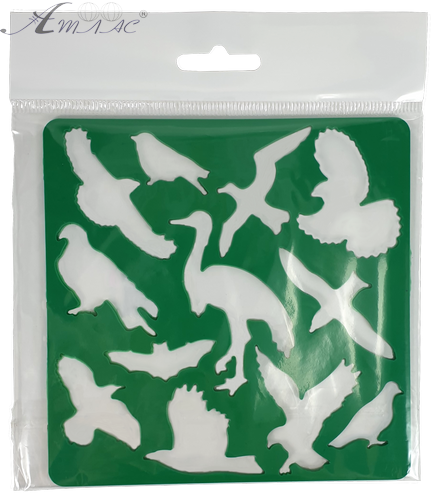 Трафарет "Птахи" 1 шт 13 см AS-0257, К-9069м фото 2