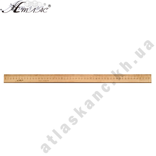 Лінійка Дерев'яна 50 см надрукована, тільки опт від 100 шт AS-0665, К-4060