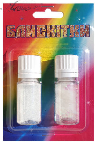 Блестки (Глиттер) Набор № 24 - 7 гр + 3 гр ( 2 шт ) - Белый Гол + Разноцветный AS-2224, А-994 Блестки (Глиттер) Набор № 24 - 7 гр + 3 гр ( 2 шт ) - Белый Гол + Разноцветный AS-2224, А-994