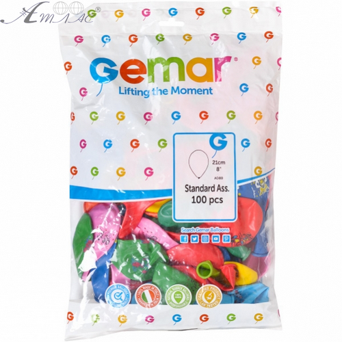 Кульки повітряні 23 см "З днем Народження!" 992124, 80831