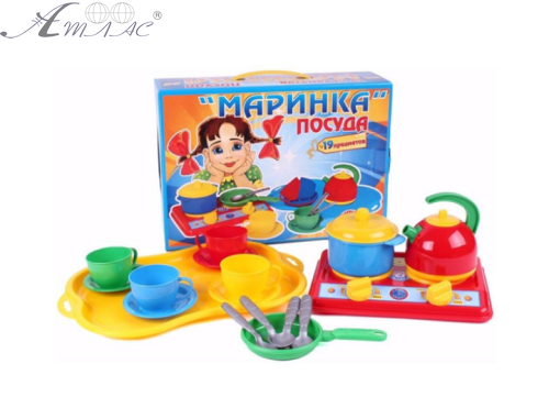 Іграшка Набір Посудки Маринка 19 предметів Технок 1554 Іграшка Набір Посудки Маринка 19 предметів Технок 1554