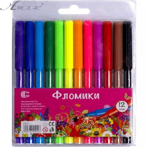 Фломастеры Color-it Фломики 12 цветов  CR550 - 12   