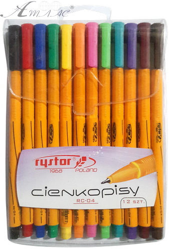 Ручка капиллярная линер, набор 12 шт, 0,4 мм, RC-04-12 Ручка капиллярная линер, набор 12 шт, 0,4 мм, RC-04-12