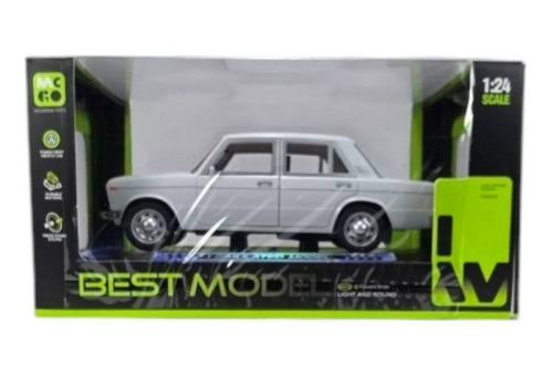 Машинка Best Model ВАЗ 2106 Жигули Белая свет звук пластик 18см  D700-11D фото 3