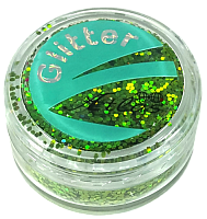 Блестки (Глиттер) большие Голографические Атлас 3 гр - Зеленая трава AS-2453