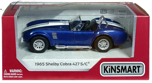 Машинка Kinsmart Shelby Cobra 427, 1965 год кабриолет KT5322W