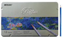 Карандаши цветные Marco Raffine 12 цветов шестигранные в металлическом пенале 7100-12TN