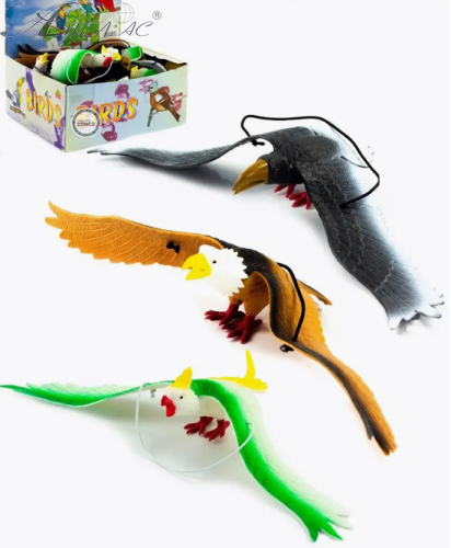 Іграшка гумова на підвісі Папуга 36 см  15611 фото 3