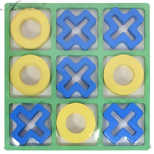 Крестики - Нолики ЦВЕТНЫЕ из фанеры 14 х 14 см AS-7131 Крестики - Нолики ЦВЕТНЫЕ из фанеры 14 х 14 см AS-7131