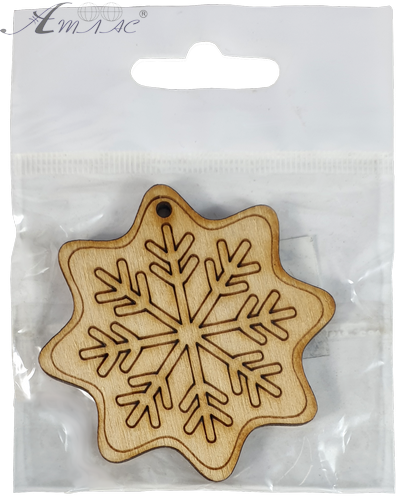 Фігурка фанерна - Сніжинка восьмикутна 6 х 6 см AS-4748, В-0205 фото 2 Фігурка фанерна - Сніжинка восьмикутна 6 х 6 см AS-4748, В-0205 фото 2