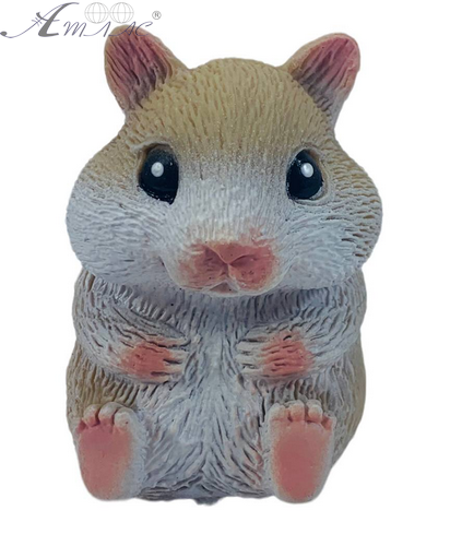 Іграшка Силіконова тягнучка хом'як Великий коричневий 8 см  05451