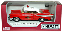 Машинка модель Kinsmart, Chevrolet Bel Air Fire Chief 1957 рік  KT5325W
