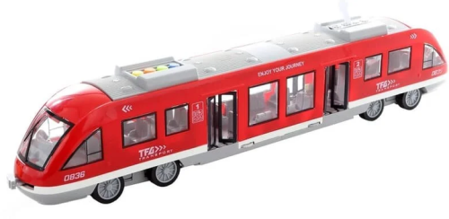 Игрушка Поезд Экспресс City Service Красный инерция свет звук 45см  WY920A фото 2