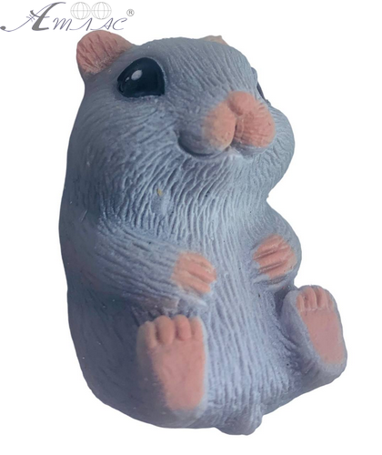 Іграшка Силіконова тягнучка Хом'як сірий 5 см  11160 фото 2