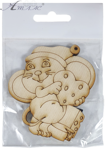 Фигурка фанерная - Мышонок № 19 ушастик в колпаке с сыром 66 х 80 мм с магнитом AS-4843, В-0401 фото 2 Фигурка фанерная - Мышонок № 19 ушастик в колпаке с сыром 66 х 80 мм с магнитом AS-4843, В-0401 фото 2