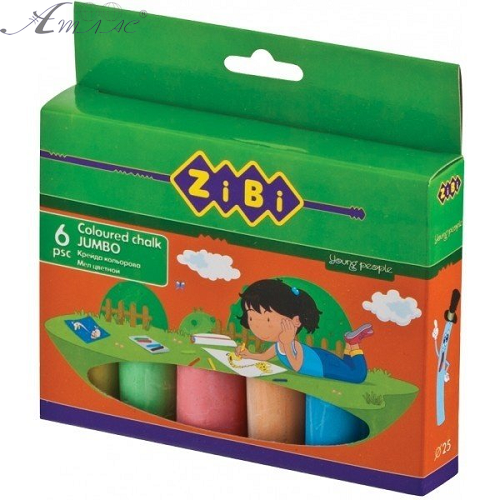 Мелки цветные Толстые Zibi 6 цветов 10 см ZB.6710-99 Мелки цветные Толстые Zibi 6 цветов 10 см ZB.6710-99