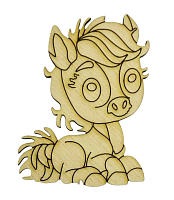 Фигурка Лошадка №  3 сидить 5,5 х 7,5 см  AS-4373