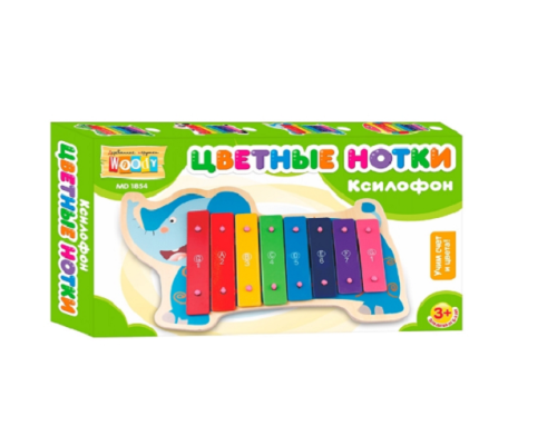 Игрушка Деревянная Ксилофон Цветные нотки 30 см  1854 фото 2