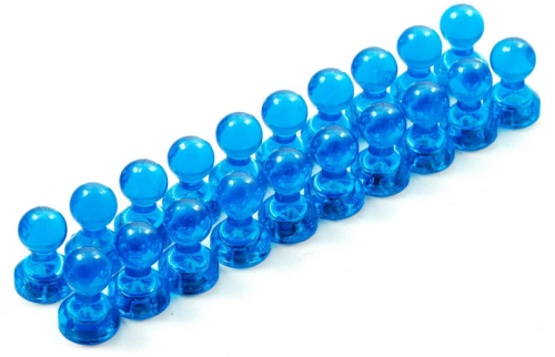 Магнит неодимимовый Пешка прозрачный для доски 16х11мм 1шт Голубой 07156 фото 2 Магнит неодимимовый Пешка прозрачный для доски 16х11мм 1шт Голубой 07156 фото 2