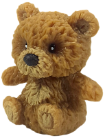 Іграшка силіконова антистрес, ведмідь маленький світло-коричневий 5 см 05129