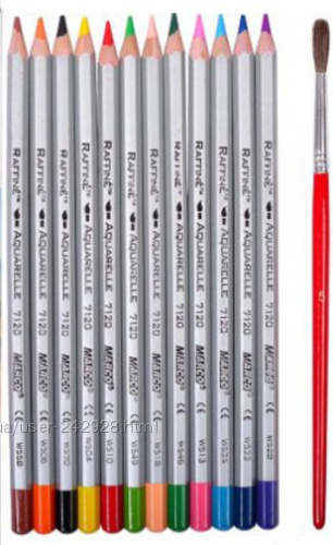 Карандаши акварельные цветные Marco Raffine 12 цветов шестигранные  7120-12СВ фото 2