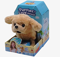 Интерактивная игрушка Песик бежевый ходит и лает  16336