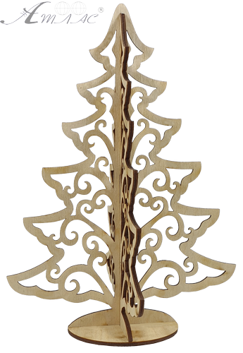 Новорічна прикраса Ялиночка ажурна на підставці 3 D  20 см AS-4258, F-0136