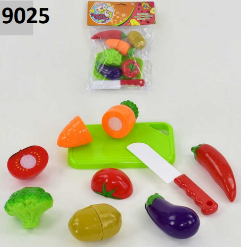 Игрушка набор Овощей на липучках с доской  9025