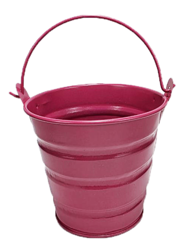 Ведерко Декоративное металл 9,5 х 9,5см Диз № 6 широк полосы Красное 09969 Ведерко Декоративное металл 9,5 х 9,5см Диз № 6 широк полосы Красное 09969