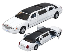 Машинка Kinsmart Lincoln Limousine 1999 год Белый  KT7001W