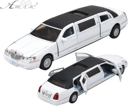 Машинка Kinsmart Lincoln Limousine 1999 рік Білий  KT7001W