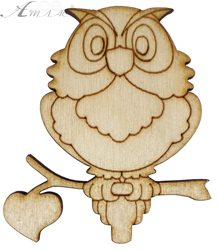 Фигурка фанерная - Сова на ветке 5.3 х 6 см AS-4753 Фигурка фанерная - Сова на ветке 5.3 х 6 см AS-4753
