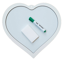 Дошка Магнітна сухостираюча з рамкою із МДФ 37х34см Серце  AS-7027