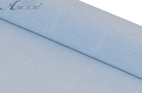 Бумага гофрированная Фантазия светло-голубая 55 % 26,4 г (50 х 200 см) 80,32/10 Бумага гофрированная Фантазия светло-голубая 55 % 26,4 г (50 х 200 см) 80,32/10